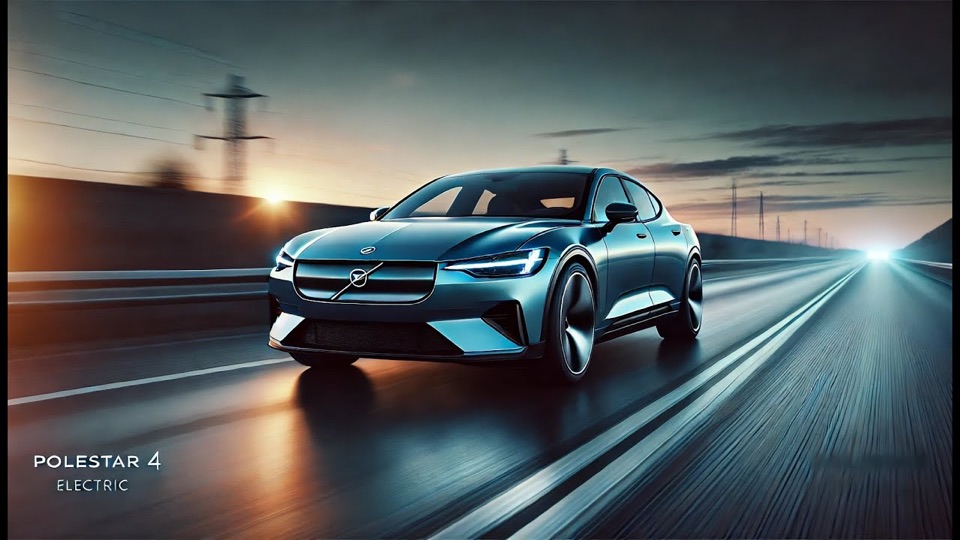 Polestar 4 auf nächtlicher Straße